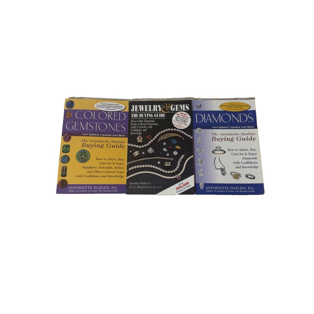 Jewelry & Gems Buying Guide Book Set by Antoinette Matlins - Lot of 3